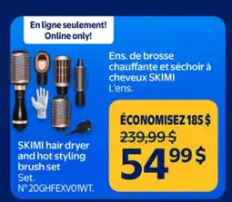 Walmart SKIMI hair dryer and hot styling brush set offer