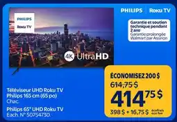 Walmart Philips 65 UHD Roku TV offer