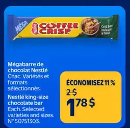 Walmart Nestlé king-size chocolate bar offer