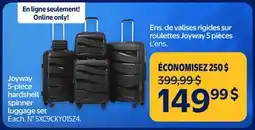 Walmart Joyway 5-piece hardshell spinner luggage set offer