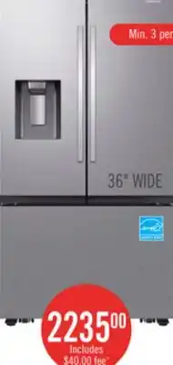 The Brick Samsung 36 31 Cu. Ft. Full Depth French-Door Refrigerator - Stainless Steel - RF32CG5400SRAA offer