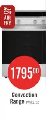The Brick Whirlpool 5.3 Cu. Ft. Electric Range with Air Fry and WipeClean Coating - Stainless Steel offer