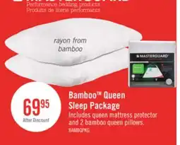 The Brick Masterguard Bamboo Queen Mattress Protector with 2 Queen Pillows offer