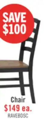 The Brick Raven Dining Chair, Ladder-Back - Two-Tone Black & Brown offer