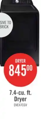 The Brick Samsung 7.4 Cu. Ft. Electric Dryer - Black Stainless Steel offer