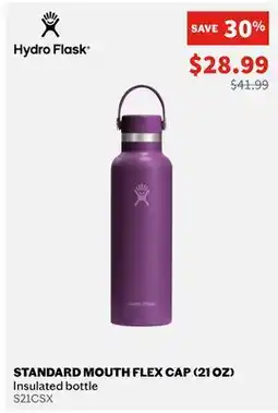 Sports Experts HYDRO FLASK STANDARD MOUTH FLEX CAP (21 OZ) Insulated bottle offer