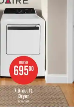 The Brick Frigidaire 7 Cu. Ft. Electric Dryer - White - FLVE752CBW offer