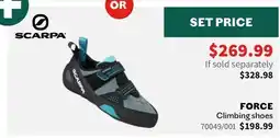 Sports Experts SCARPA FORCE Climbing shoes offer