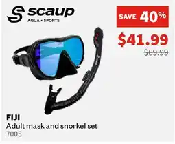 Sports Experts SCAUP FIJI Adult mask and snorkel set offer