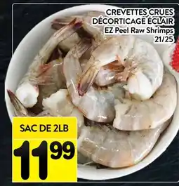 Supermarché PA CREVETTES CRUES DÉCORTICAGE ÉCLAIR | EZ Peel Raw Shrimps offer