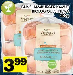 Supermarché PA PAINS HAMBURGER KAMUT BIOLOGIQUES INEWA offer