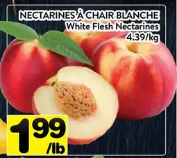 Supermarché PA NECTARINES À CHAIR BLANCHE | White Flesh Nectarines offer