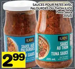 Supermarché PA SAUCES POUR PÂTES AVEC PALOURDES OU THON ILIOS | Pasta Sauce offer