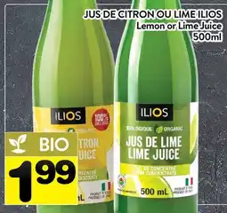Supermarché PA JUS DE CITRON OU LIME ILIOS | Lemon or Lime Juice offer