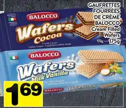 Supermarché PA GAUFRETTES FOURRÉES DE CRÈME BALOCCO | Cream Filled Wafers offer