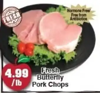 Fresh butterfly pork chops