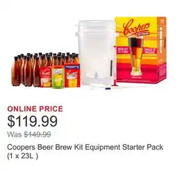 Costco Coopers Beer Brew Kit Equipment Starter Pack (1 x 23L ) offer