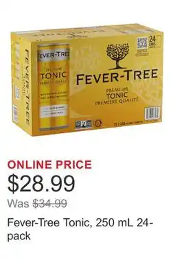 Costco Fever-Tree Tonic, 250 mL 24-pack offer
