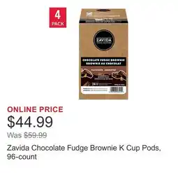 Costco Zavida Chocolate Fudge Brownie K Cup Pods, 96-count offer