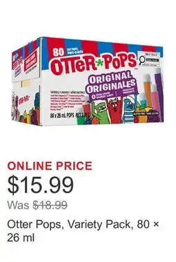 Costco Otter Pops, Variety Pack, 80 × offer