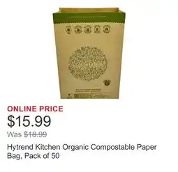 Costco Hytrend Kitchen Organic Compostable Paper Bag, Pack of 50 offer