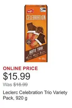 Costco Leclerc Celebration Trio Variety Pack offer