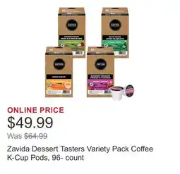 Costco Zavida Dessert Tasters Variety Pack Coffee K-Cup Pods, 96- count offer