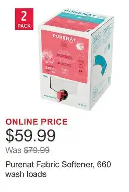 Costco Purenat Fabric Softener, 660 wash loads offer