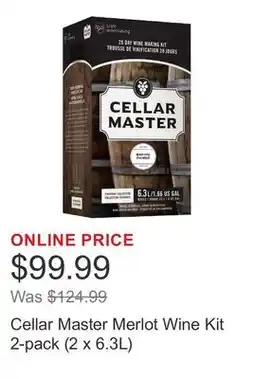 Costco Cellar Master Merlot Wine Kit 2-pack (2 x 6.3L) offer