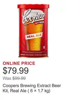 Costco Coopers Brewing Extract Beer Kit, Real Ale ( 6 × 1.7 kg) offer