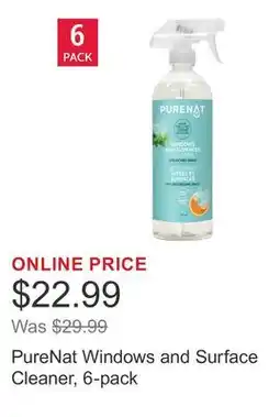 Costco PureNat Windows and Surface Cleaner, 6-pack offer