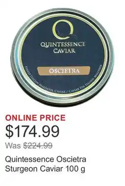 Costco Quintessence Oscietra Sturgeon Caviar offer
