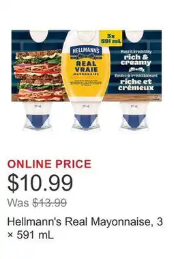 Costco Hellmann's Real Mayonnaise, 3 × offer