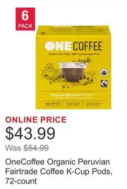 Costco OneCoffee Organic Peruvian Fairtrade Coffee K-Cup Pods, 72-count offer