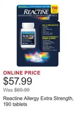 Costco Reactine Allergy Extra Strength, 190 tablets offer