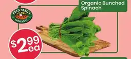Healthy Planet Organic Bunched Spinach offer