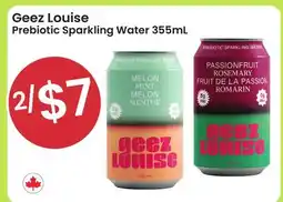 Healthy Planet Geez Louise Prebiotic Sparkling Water offer