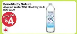Healthy Planet Benefits By Nature Alkaline Water 9.5 + Electrolytes 1L offer