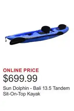 Costco Sun Dolphin - Bali 13.5 Tandem Sit-On-Top Kayak offer