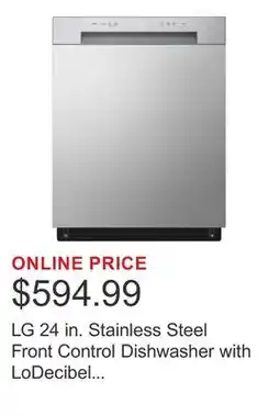 Costco LG 24 in. Stainless Steel Front Control Dishwasher with LoDecibel Operation and Dynamic Drys offer