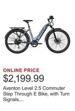 Costco Aventon Level 2.5 Commuter Step Through E Bike, with Turn Signals, 96 km Max Range offer