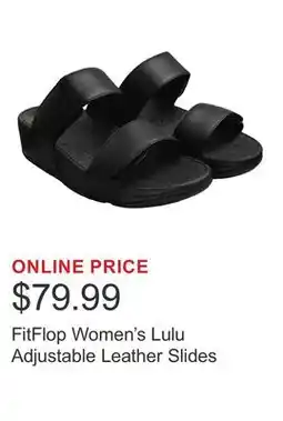 Costco FitFlop Women's Lulu Adjustable Leather Slides offer