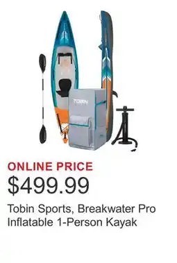 Costco Tobin Sports, Breakwater Pro Inflatable 1-Person Kayak offer