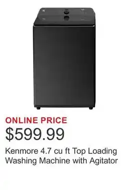 Costco Kenmore 4.7 cu ft Top Loading Washing Machine with Agitator offer