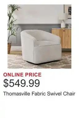 Costco Thomasville Fabric Swivel Chair offer