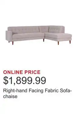 Costco Right-hand Facing Fabric Sofa-chaise offer