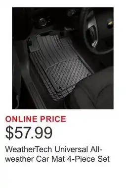 Costco WeatherTech Universal All-weather Car Mat 4-Piece Set offer