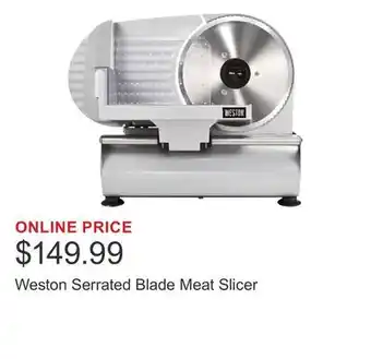 Costco Weston Serrated Blade Meat Slicer offer