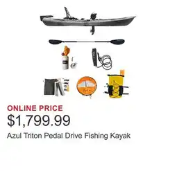 Costco Azul Triton Pedal Drive Fishing Kayak offer
