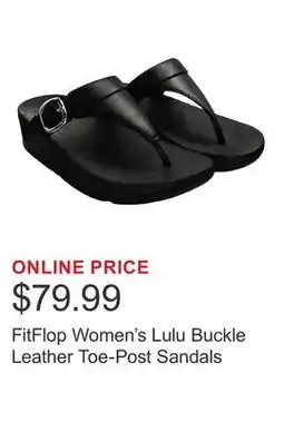 Costco FitFlop Women's Lulu Buckle Leather Toe-Post Sandals offer